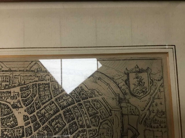 Schilderij van historische plattegrond van brussel - afbeelding 4 van  5