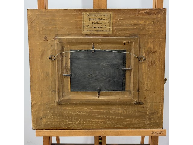 Schilderij, 'vrouw, 2 kinderen en een ezel' - afbeelding 7 van  9