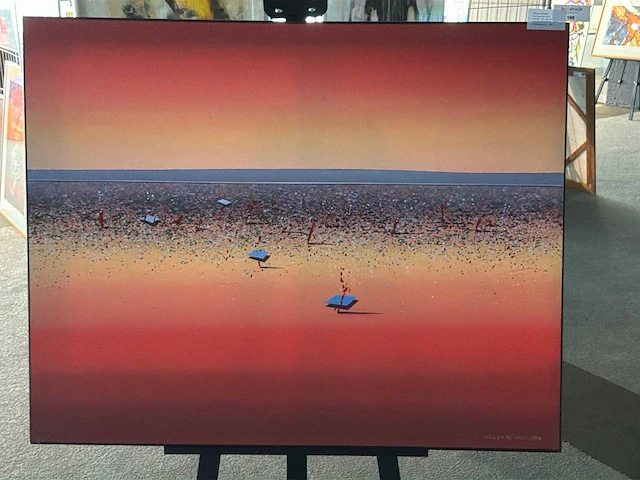 Schilderij “willem de vries - het vervuilde meer” - afbeelding 2 van  6