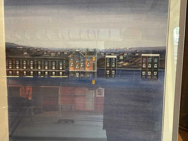 Schilderij “willem de vries - stadsgezicht “ - afbeelding 3 van  7