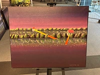 Schilderij “willem de vries- het verlichte dorp i” - afbeelding 2 van  6