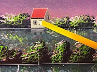 Schilderij “willem de vries- het verlichte dorp i” - afbeelding 4 van  6