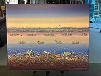 Schilderij “willem de vries- het vervuilde meer iv”