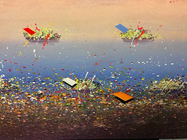 Schilderij “willem de vries- het vervuilde meer iv” - afbeelding 4 van  6