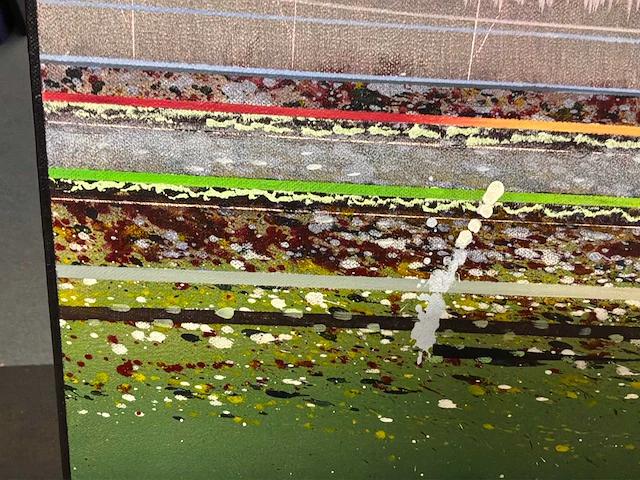 Schilderij “willem de vries- spoorlijn langs water - afbeelding 4 van  6