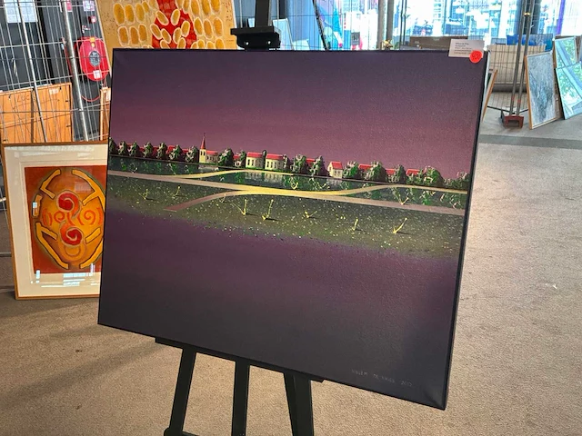Schilderij “willem de vries- stadsgezicht “ - afbeelding 2 van  7