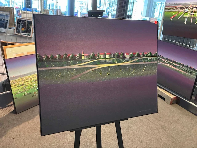Schilderij “willem de vries- stadsgezicht “ - afbeelding 3 van  7