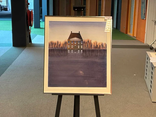 Schilderij “willem de vries -villa aan het water” - afbeelding 1 van  8