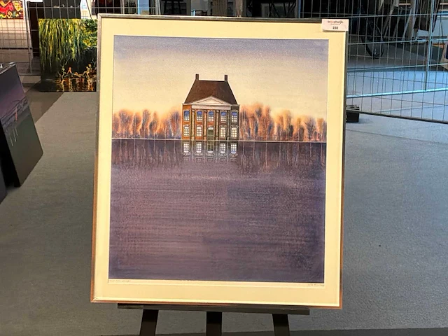 Schilderij “willem de vries -villa aan het water” - afbeelding 2 van  8