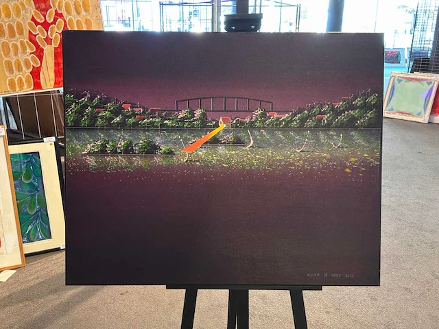 Schilderij “willem de vries-de verlichte brug i“ - afbeelding 1 van  6