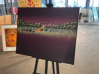 Schilderij “willem de vries-de verlichte brug i“ - afbeelding 2 van  6