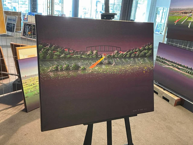 Schilderij “willem de vries-de verlichte brug i“ - afbeelding 3 van  6