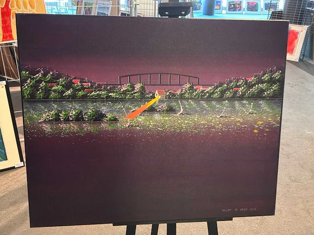 Schilderij “willem de vries-de verlichte brug i“ - afbeelding 4 van  6