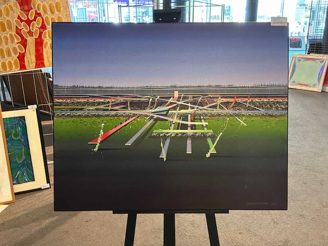 Schilderij “willem de vries-het bouwterrein” - afbeelding 1 van  6