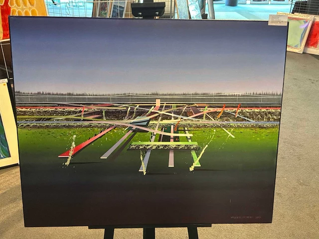 Schilderij “willem de vries-het bouwterrein” - afbeelding 4 van  6