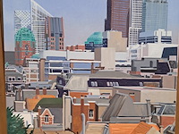 Schilderij, willem van der hofstede, gezicht op den haag 3 - afbeelding 2 van  6