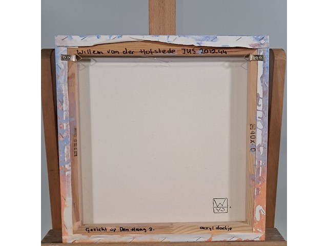 Schilderij, willem van der hofstede, gezicht op den haag 3 - afbeelding 3 van  6