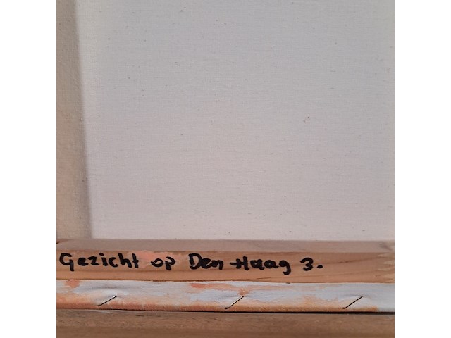 Schilderij, willem van der hofstede, gezicht op den haag 3 - afbeelding 5 van  6