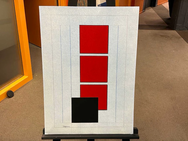 Schilderij “wim sinemus- compositie “ - afbeelding 2 van  5