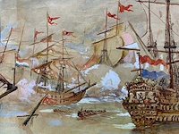 Schilderij zeeslag 470x370 mm - afbeelding 5 van  8