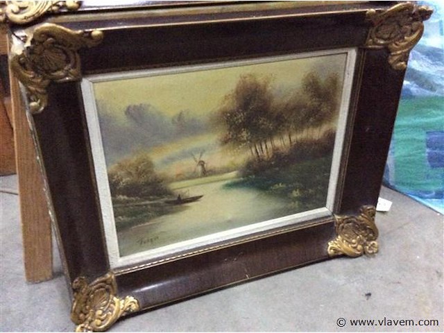 Schilderijen landschap 2stuks - afbeelding 3 van  3