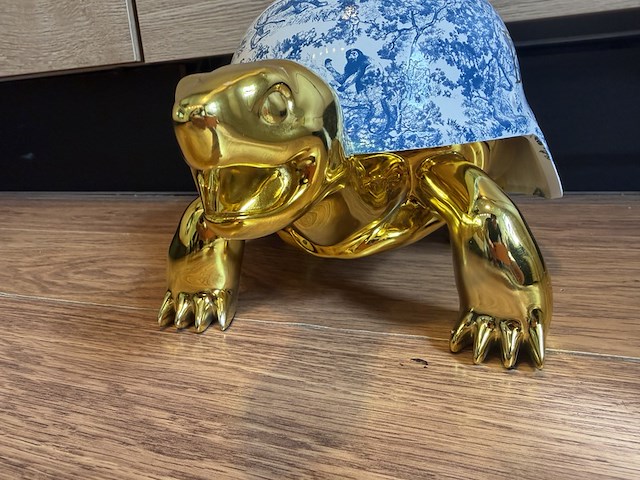 Schildpad beeld "dior", lior24, blauw - afbeelding 2 van  6