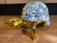 Schildpad beeld "dior", lior24, blauw - afbeelding 5 van  6