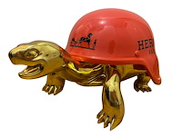 Schildpad hermes sculptuur - afbeelding 1 van  4