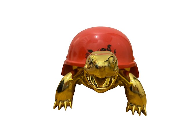Schildpad hermes sculptuur - afbeelding 2 van  4