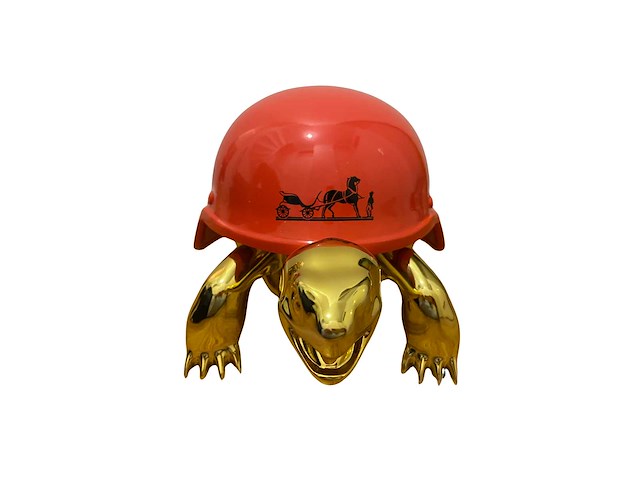 Schildpad hermes sculptuur - afbeelding 3 van  4