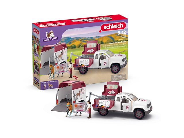 Schleich horse club mobiele dierenarts met aanhanger - afbeelding 2 van  5