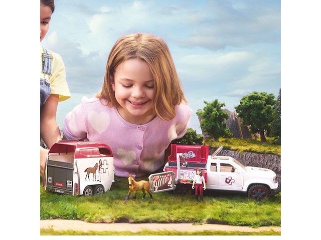 Schleich horse club mobiele dierenarts met aanhanger - afbeelding 3 van  5