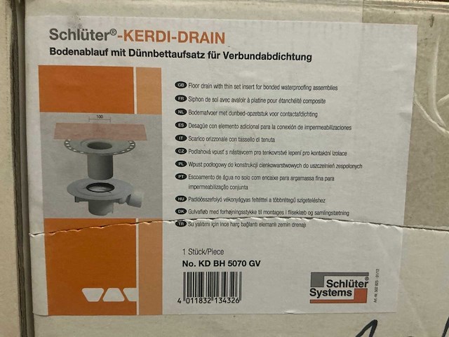 Schluter kerdi drain horizontal bodemafvoer (4x) - afbeelding 6 van  6