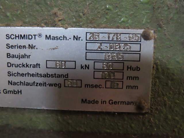 Schmidt - 1995 - 36-178-95 - papiersnijmachine - afbeelding 5 van  7
