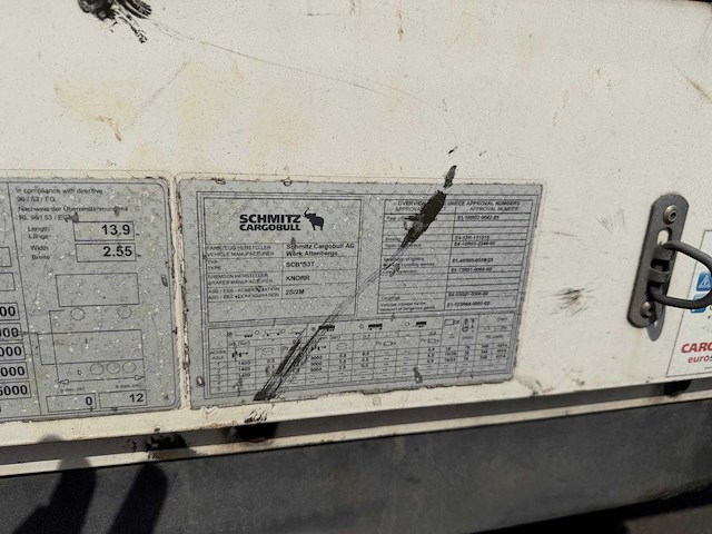 Schmitz cargobull - 2014 - oplegger - schuizeil - afbeelding 4 van  7