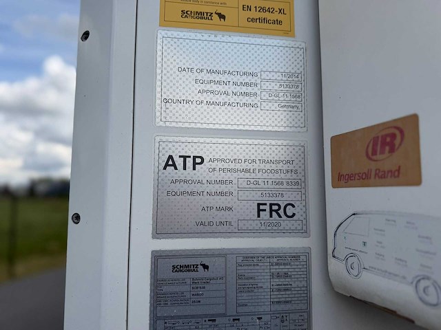 Schmitz cargobull - sko24/l-13.4fp 45cool db - dubbele verdamper - oplegger - 2014 - afbeelding 2 van  15