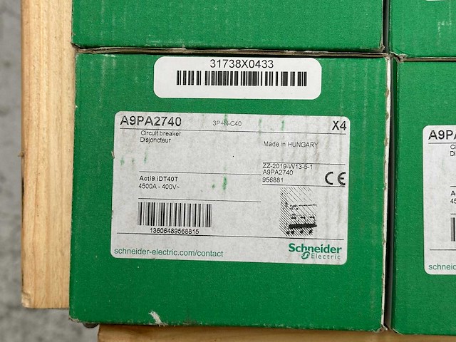 Schneider electric - a9pa2740 - partij acti9 installatieautomaten – 3p+n c40 (4,5ka) (88x) - afbeelding 3 van  3