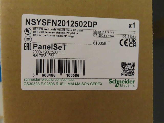 Schneider electric - panelset - nsysfn2012502dp - vloerstaande modulaire elektrische behuizing - afbeelding 3 van  4