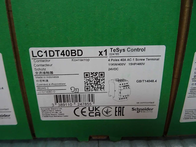 Schneider electric - tesys control - lc1dt40bd - magneetschakelaar (10x) - afbeelding 2 van  2