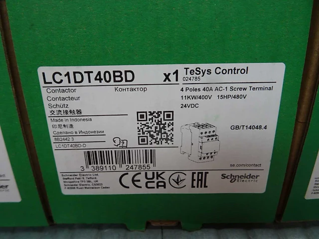 Schneider electric - tesys control - lc1dt40bd - magneetschakelaar (20x) - afbeelding 2 van  2