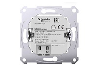 Schneider electric mtn4366-0120 usb charger 45w a+c (8x) - afbeelding 2 van  6