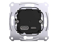 Schneider electric mtn4366-0120 usb charger 45w a+c (8x) - afbeelding 4 van  6
