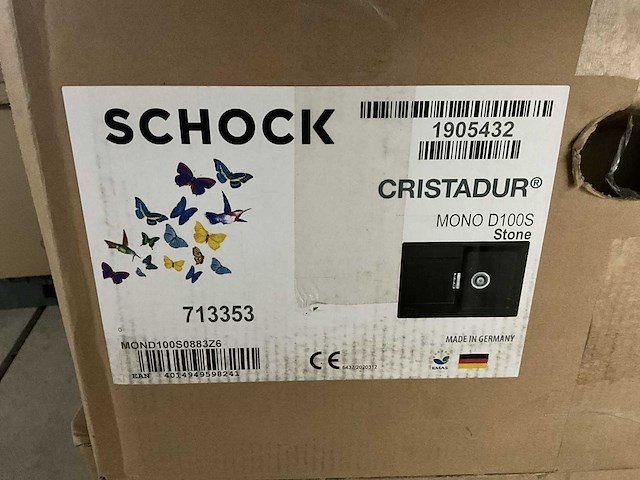 Schock cristadur mono d100s spoelbak - afbeelding 5 van  5