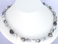 Schoeffel - barok parel ketting met witgouden sluiting - afbeelding 1 van  9
