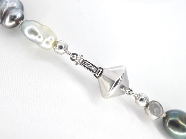Schoeffel - barok parel ketting met witgouden sluiting - afbeelding 5 van  9