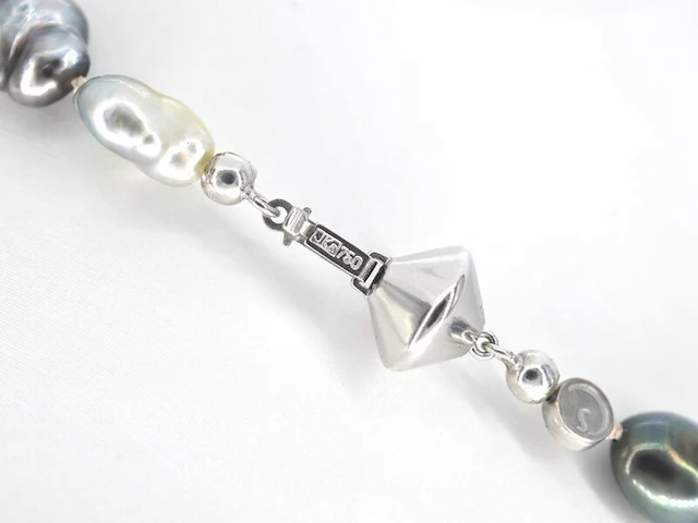 Schoeffel - barok parel ketting met witgouden sluiting - afbeelding 5 van  9
