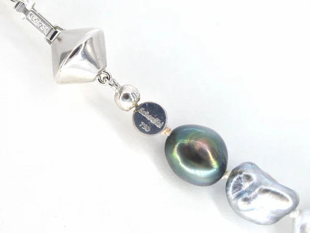 Schoeffel - barok parel ketting met witgouden sluiting - afbeelding 6 van  9