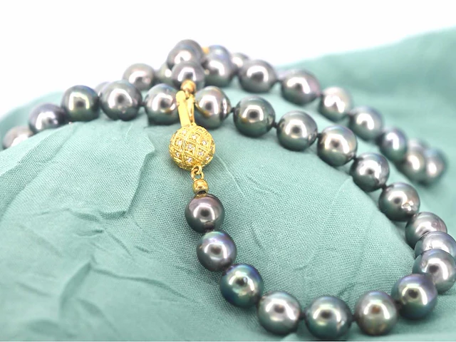 Schoeffel tahiti parelketting diamant sluiting - afbeelding 7 van  10