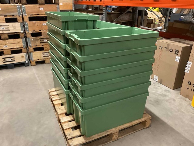 Schoeller allibert 80x40cm kunststof stapelkrat (19x) - afbeelding 1 van  3