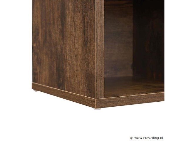 Schoenenkast / schoenenrek 10 vakken - 104 x 30 x 48 cm - donkerbruin - incl. zitkussen - afbeelding 10 van  10